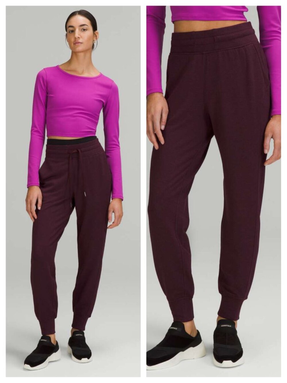 Lululemon Ready to Fleece High-Rise Jogger Sz 8 Heathered Cassis Red